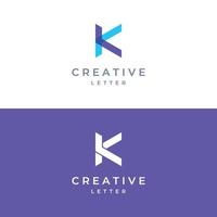 abstract eerste logo brief k met monogram concept. logos kan worden gebruikt voor ondernemingen, bedrijven en anderen. vector