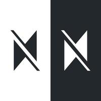 abstract logo ontwerp eerste brief n meetkundig elementen. elegant, minimalistisch, creatief en modern logo Sjablonen. identiteit, merk en bedrijf kaarten. vector