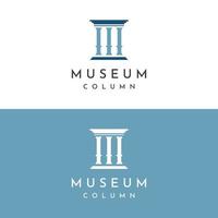 musea, museum kolommen, museum lijnen, museum pijler logo's. musea met minimalistische en modern concepten. logos kan worden gebruikt voor bedrijven, musea en ondernemingen. vector