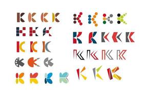 alfabet letter k vector