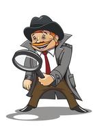 detective met vergroten glas vector