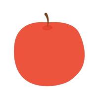 vector illustratie van een rood appel in een vlak stijl.