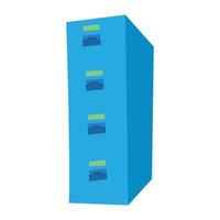 vector illustratie van vlak ontwerp blauw hoog kabinet