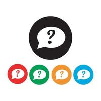 vraag vector icoon. FAQ teken. helpen toespraak bubbel symbool