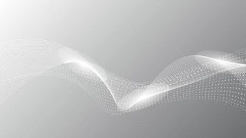 abstract grijs wit vector achtergrond met vloeiende deeltjes. digitaal toekomst technologie concept.