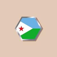 illustratie van Djibouti vlag sjabloon vector