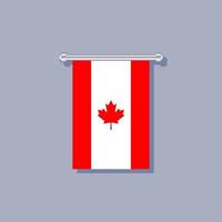 illustratie van Canada vlag sjabloon vector