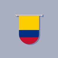 illustratie van Colombia vlag sjabloon vector