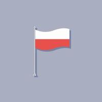 illustratie van Polen vlag sjabloon vector