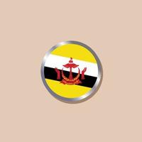 illustratie van Brunei vlag sjabloon vector