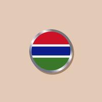 illustratie van Gambia vlag sjabloon vector