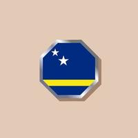 illustratie van Curacao vlag sjabloon vector