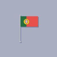 illustratie van Portugal vlag sjabloon vector