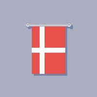 illustratie van Denemarken vlag sjabloon vector