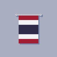 illustratie van Thailand vlag sjabloon vector