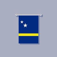 illustratie van Curacao vlag sjabloon vector