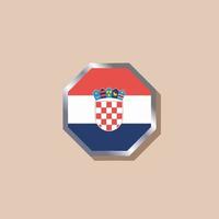 illustratie van Kroatië vlag sjabloon vector