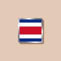 illustratie van costa rica vlag sjabloon vector