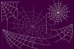 halloween viering met spin web reeks vector