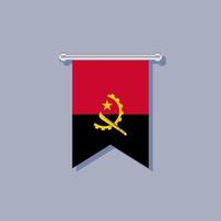 illustratie van Angola vlag sjabloon vector