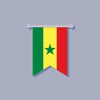 illustratie van Senegal vlag sjabloon vector
