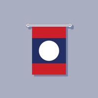 illustratie van Laos vlag sjabloon vector