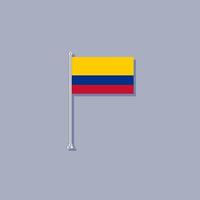 illustratie van Colombia vlag sjabloon vector
