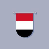 illustratie van Jemen vlag sjabloon vector