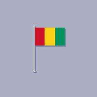 illustratie van Guinea vlag sjabloon vector