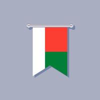 illustratie van Madagascar vlag sjabloon vector
