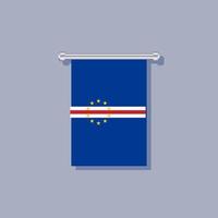 illustratie van kaap verde vlag sjabloon vector