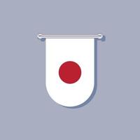 illustratie van Japan vlag sjabloon vector