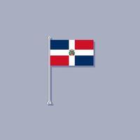 illustratie van dominicaans republiek vlag sjabloon vector