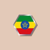 illustratie van Ethiopië vlag sjabloon vector