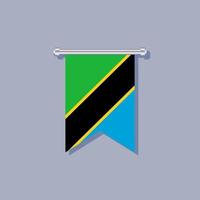 illustratie van Tanzania vlag sjabloon vector