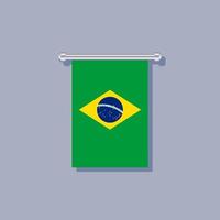 illustratie van Brazilië vlag sjabloon vector