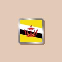 illustratie van Brunei vlag sjabloon vector