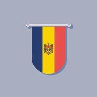 illustratie van Moldavië vlag sjabloon vector