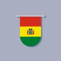 illustratie van Bolivia vlag sjabloon vector