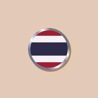illustratie van Thailand vlag sjabloon vector