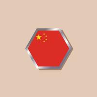 illustratie van China vlag sjabloon vector