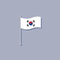 illustratie van zuiden Korea vlag sjabloon vector