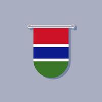 illustratie van Gambia vlag sjabloon vector