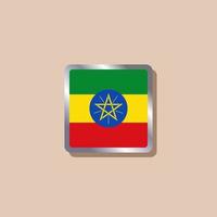 illustratie van Ethiopië vlag sjabloon vector