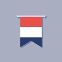 illustratie van Nederland vlag sjabloon vector