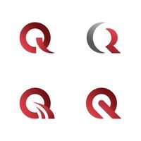 brief q vector logo sjabloon illustratie ontwerp