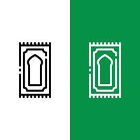 Islamitisch gebed mat vector icoon logo in schets stijl