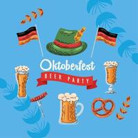 oktober fest viering kaart vector