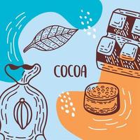 cacao belettering poster vector