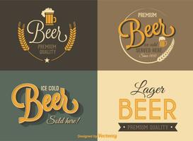 Gratis Retro Bier Vector Labels